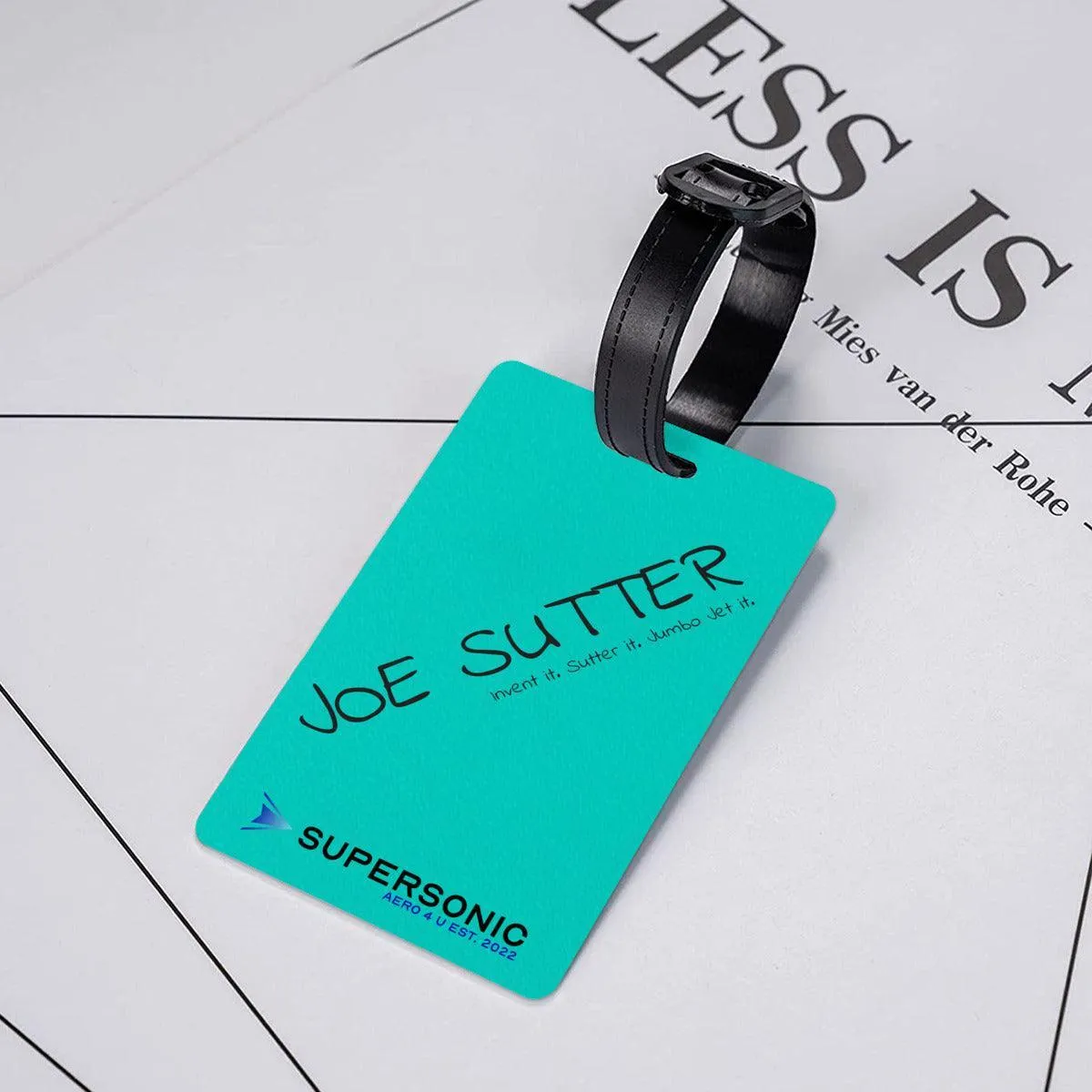 Luggage Tag Joe Sutter King of Boeing 747