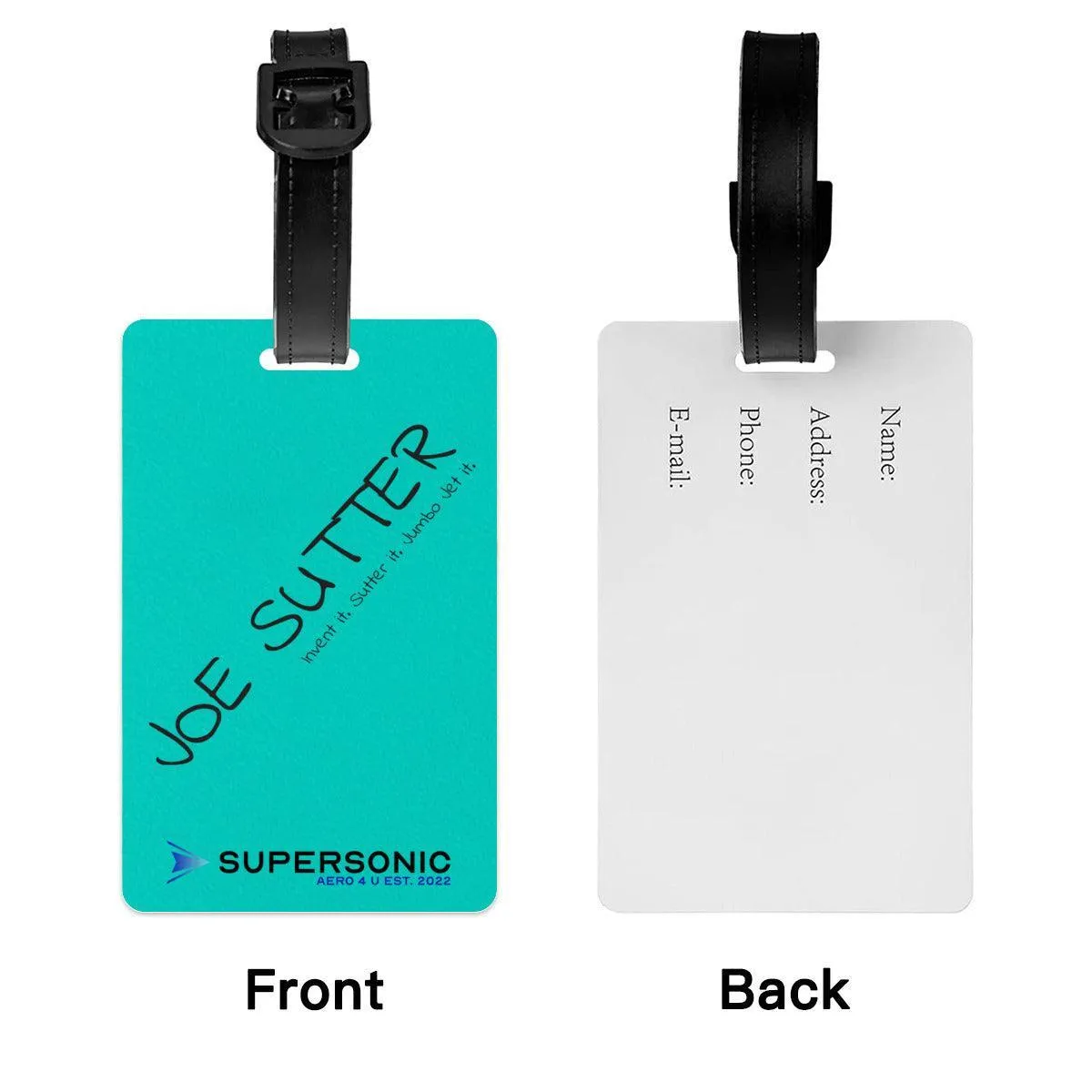 Luggage Tag Joe Sutter King of Boeing 747