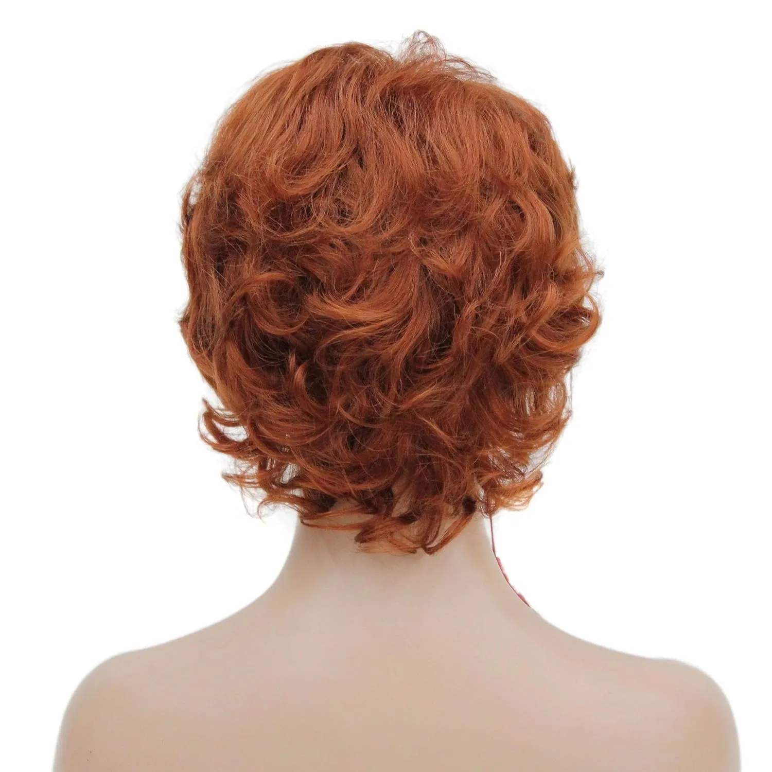 Lydell 6" Short Curly Wavy Wigs Synthetic Full Hair Classic Style(130 Fox Red)