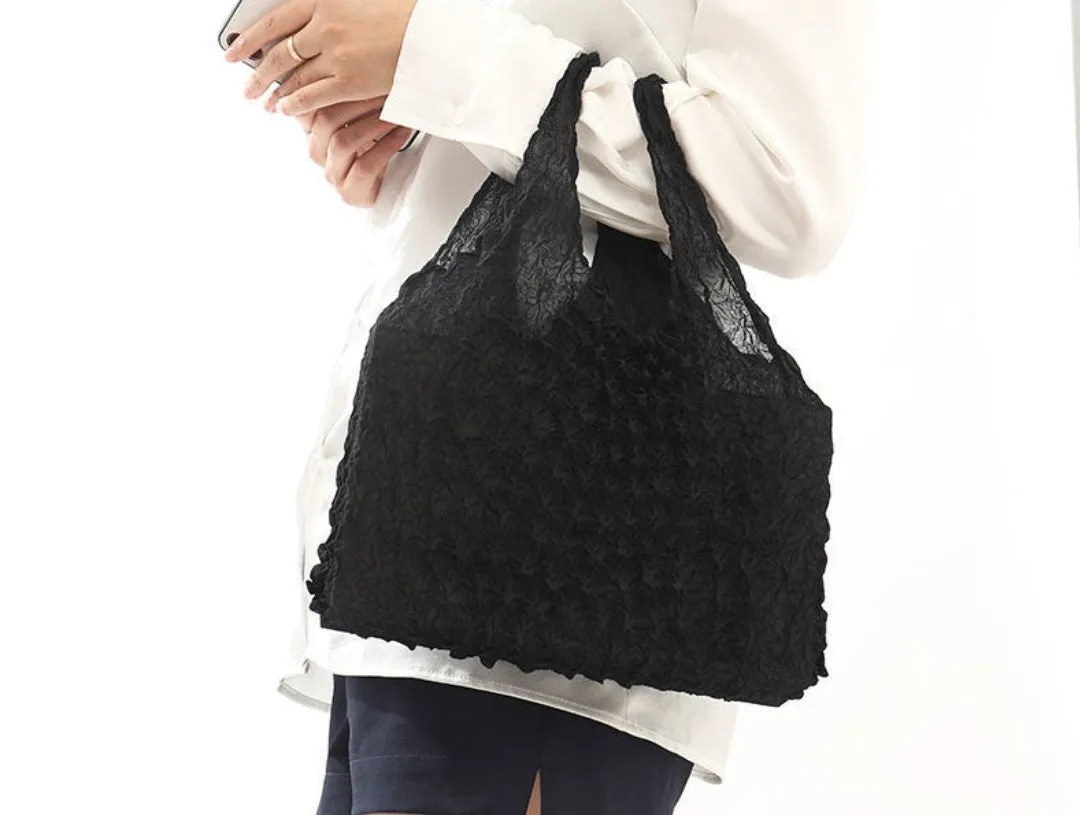 Magic Stretch Bag Pleated Bag Retractable Grocery Reusable Shopping Bags Flexible Tote Carrying Case