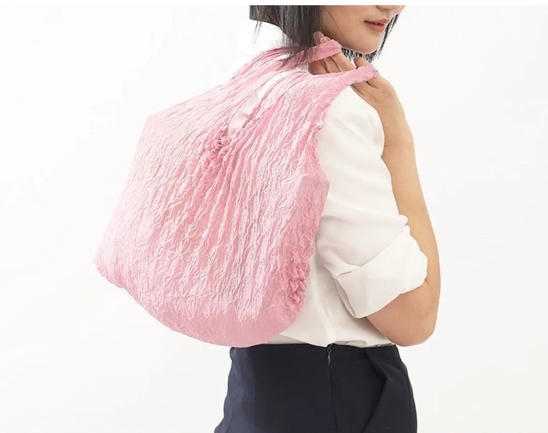 Magic Stretch Bag Pleated Bag Retractable Grocery Reusable Shopping Bags Flexible Tote Carrying Case