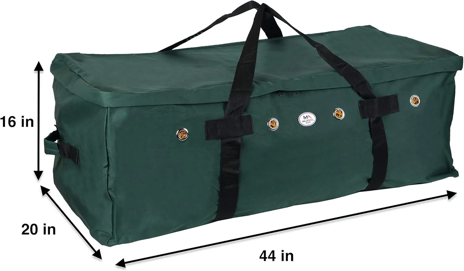 Majestic Ally 1200 D Nylon Fabric Large 44” x 20” x 16” and Extra Large 52" x 27" x21" Heavy-Duty Hay Bale Storage Bag (Hunter Green, Large)