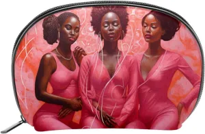 Makeup Bag Organizer,Cosmetic Bags for Women,African American Ethnic Indian,Small Makeup Pouch