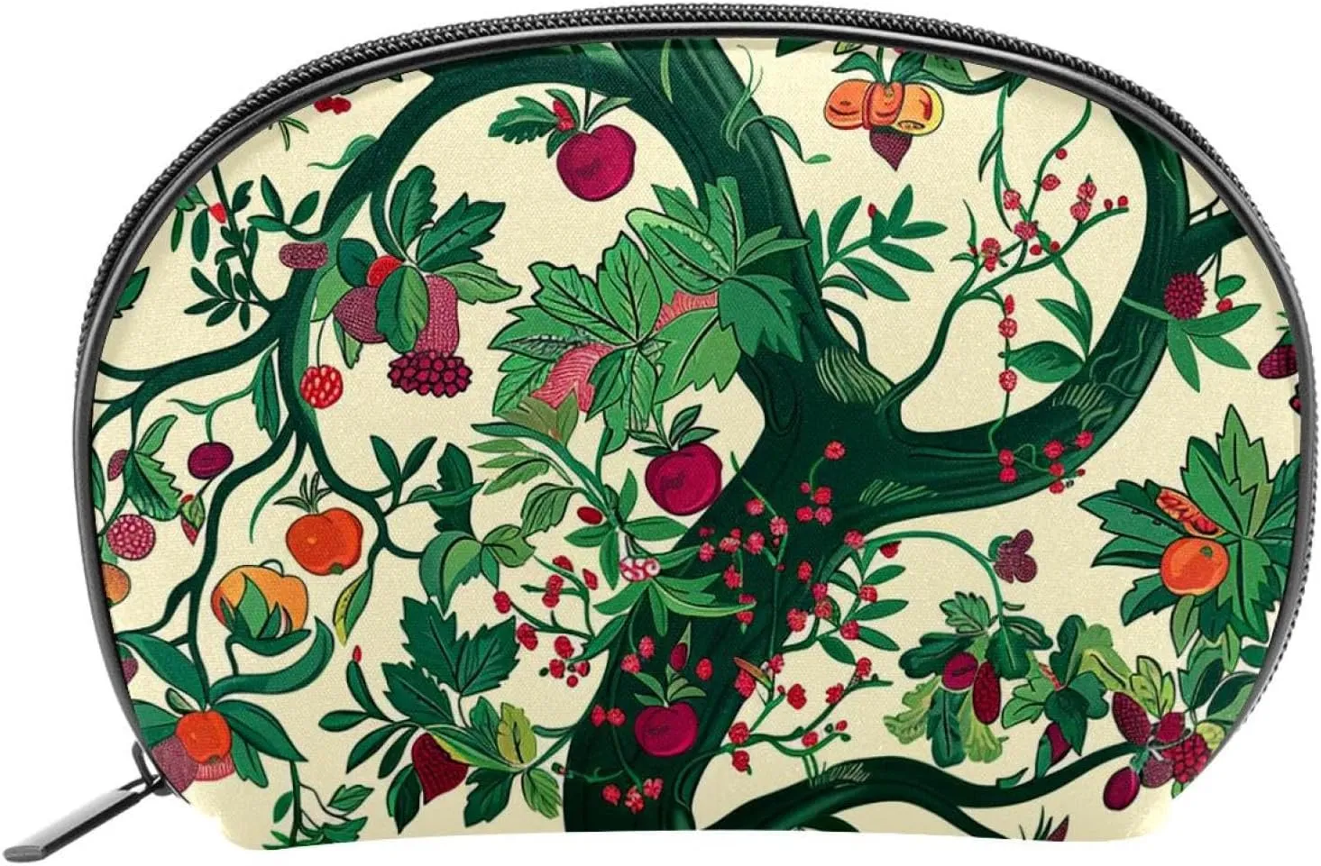 Makeup Bag Organizer,Cosmetic Bags for Women,Cartoon Tree Floral Fruit,Small Makeup Pouch