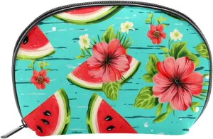 Makeup Bag Organizer,Cosmetic Bags for Women,Daisy Watermelon Green,Small Makeup Pouch