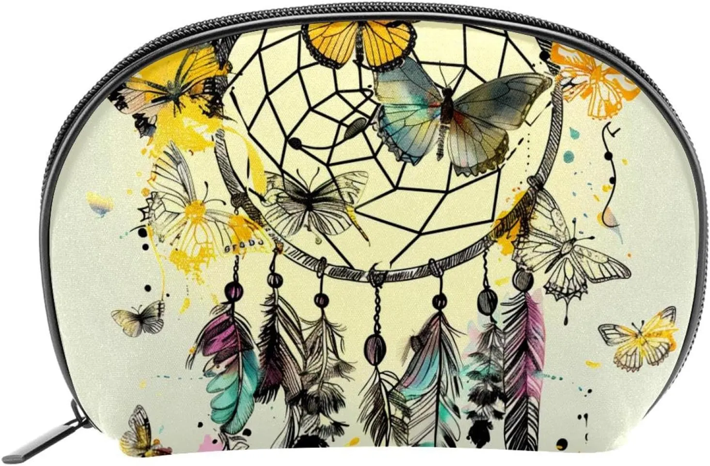 Makeup Bag Organizer,Cosmetic Bags for Women,Dreamcatcher Butterfly Ethnic Style,Small Makeup Pouch