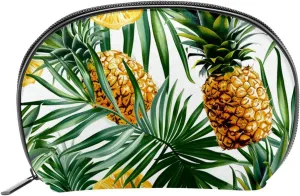 Makeup Bag Organizer,Cosmetic Bags for Women,Fruit Tropical Leaves Pineapple,Small Makeup Pouch