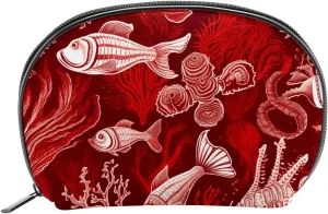 Makeup Bag Organizer,Cosmetic Bags for Women,Vintage Style Sea Conch Shell,Small Makeup Pouch