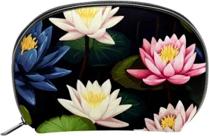 Makeup Bag Organizer,Cosmetic Bags for Women,Watercolor Flower Lotus,Small Makeup Pouch