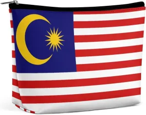 Malaysia Flag Travel-Friendly Cosmetic Bag Makeup Organizer for Women