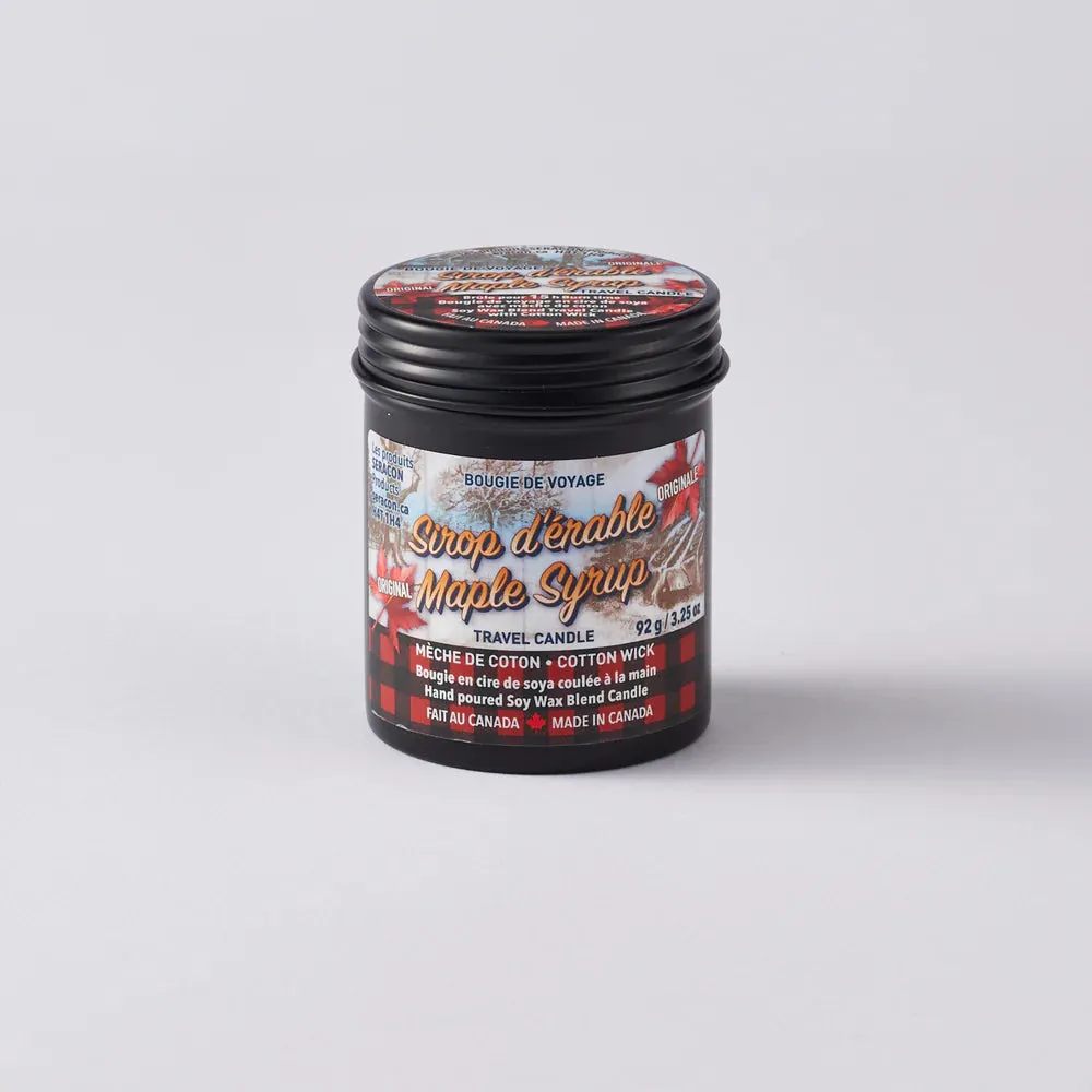 maple syrup  | travel tin candle