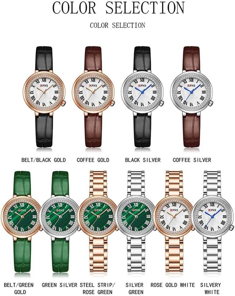 MASTOP Fashionable and Elegant Women’s Watch Classic Business Waterproof Watch with Stainless Steel and Silicone Strap Roman Numeral Vintage Watches for Women