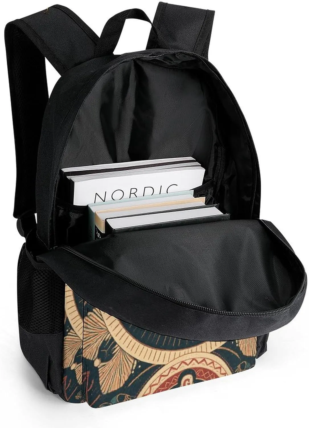 Men & Women Lightweight Gold Freemason Freemasonry Masonic Art Casual Daypack Large Capacity Bookbag With Adjustable Shoulder Straps for Gym Business Bicycle