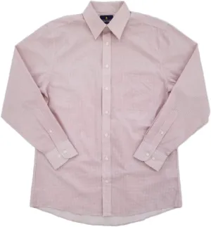 Mens Burgundy Floral Geo Travel Stretch Long Sleeve Dress Shirt
