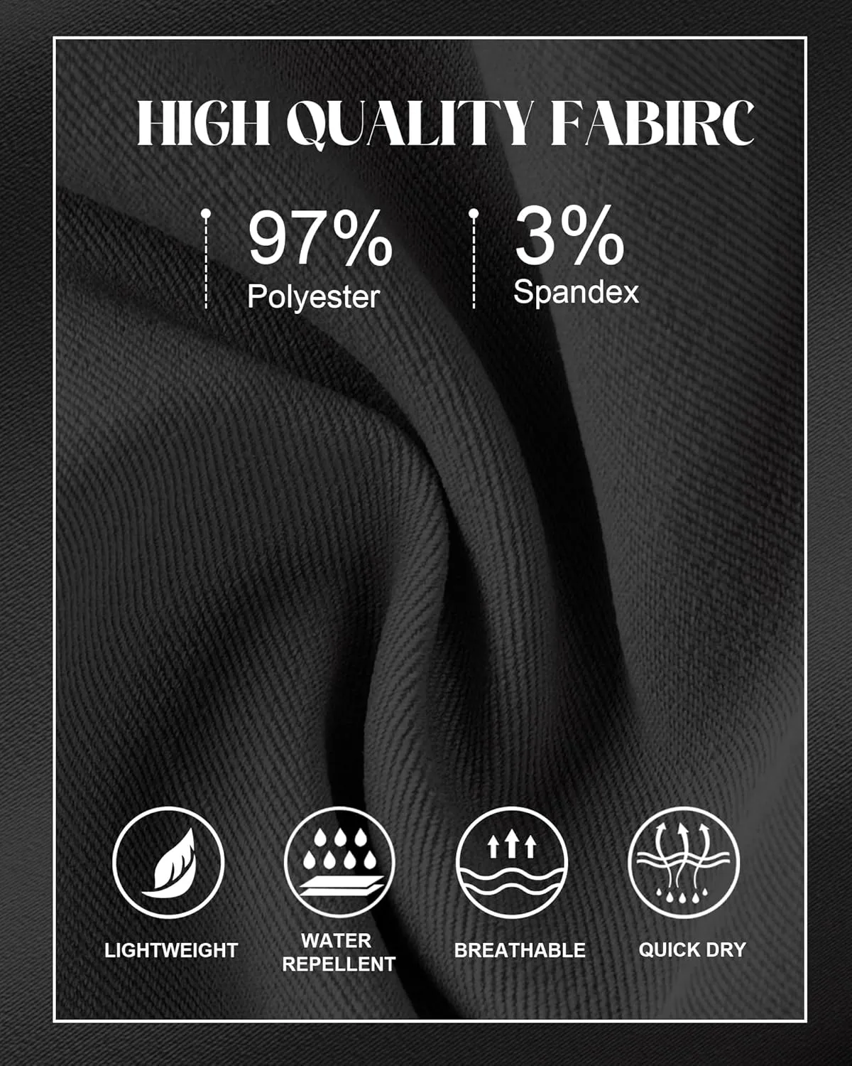 Mens Cargo Shorts Lightweight Stretch Hiking Shorts Casual Shorts Elastic Waistband 5 Pockets Work Shorts