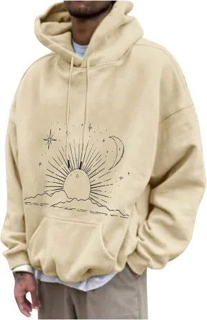 Men's Fashion Hoodies 2024 Fall Fashion Mens Pullover Shirts Long Sleeve Classic Stylish Vintage Streetwear Shirts