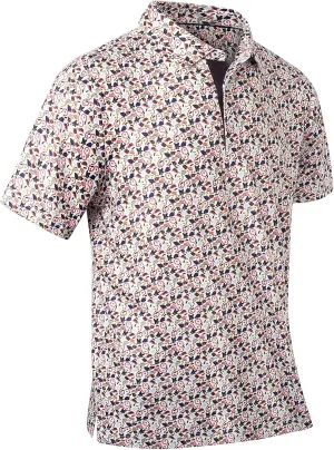 Mens Golf Shirts Quick Dry Moisture Wicking Casual Short Sleeve Performance Athletic Print Collared Stylish Men Polo Shirt