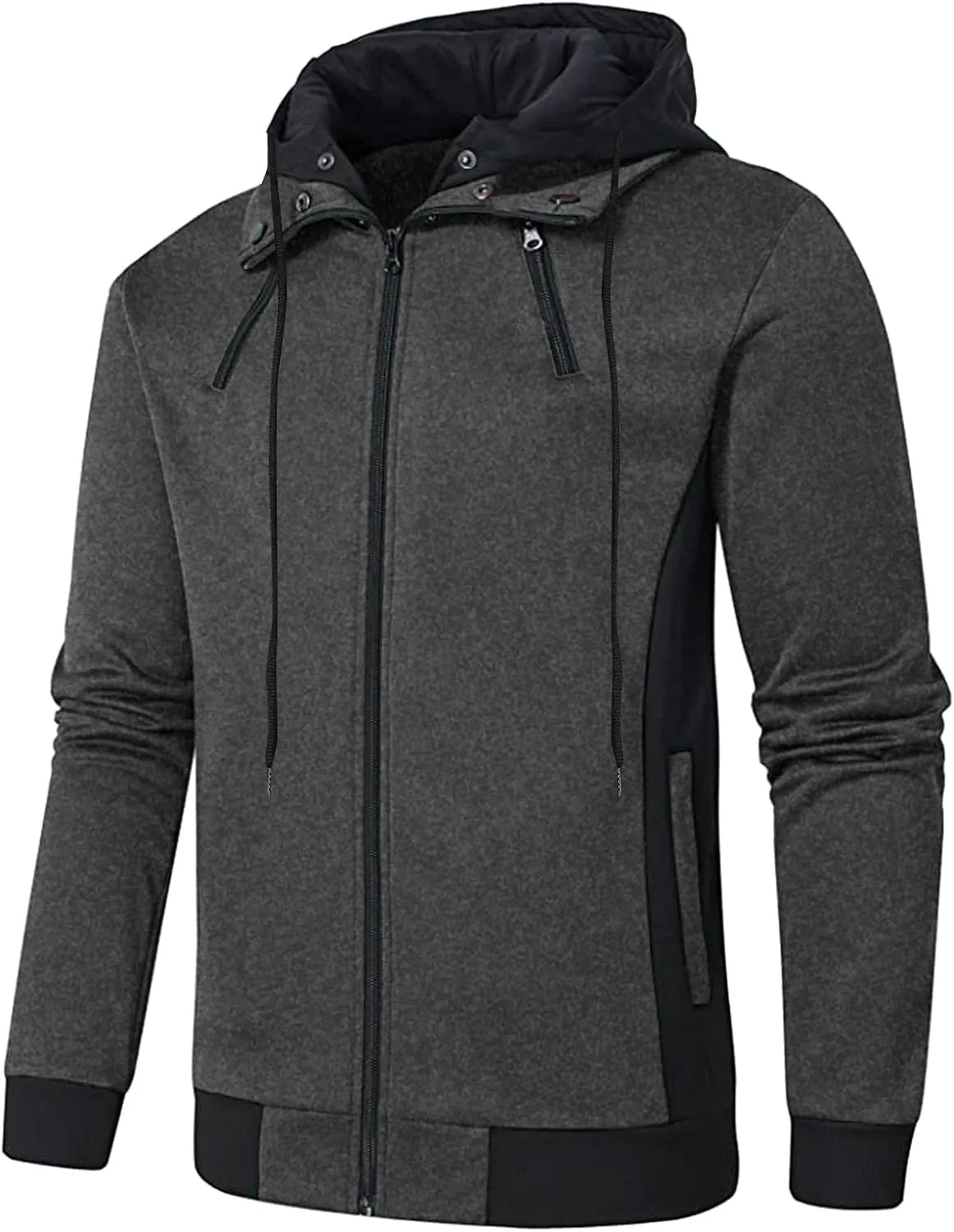 Men's Hooded Shirts Long Sleeve Lightweight Novelty Tops with Hood Athletic Stylish Regular Fit Pullover