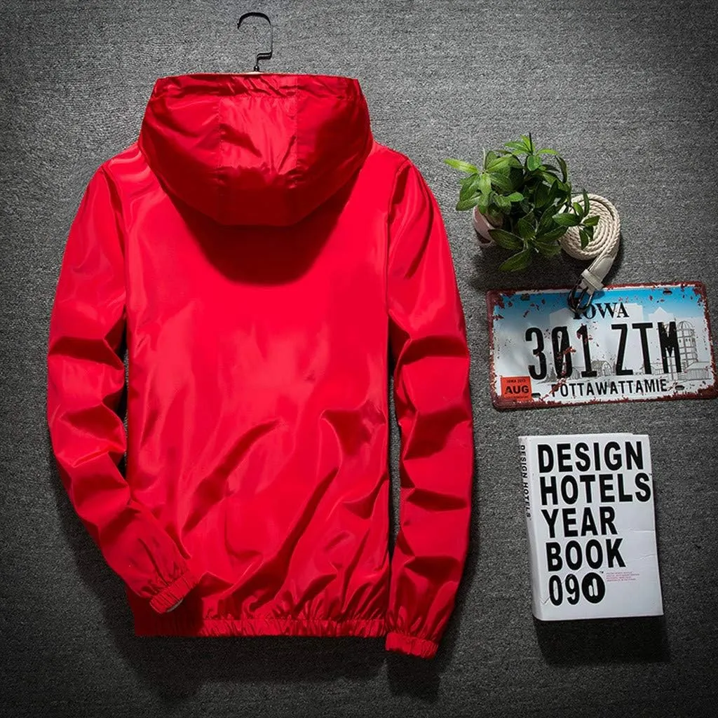 Men's Jacket Winter Rain Plus Size Jacket Windbreaker Lightweight Shell Raincoat With Hood For Golf Hiking Travel, M-7XL