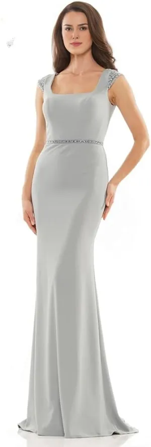 Mermaid Mother of The Groom Dresses Gorgeous Square Neckline Beaded Column Gown Womens Wedding Dresses Guest.