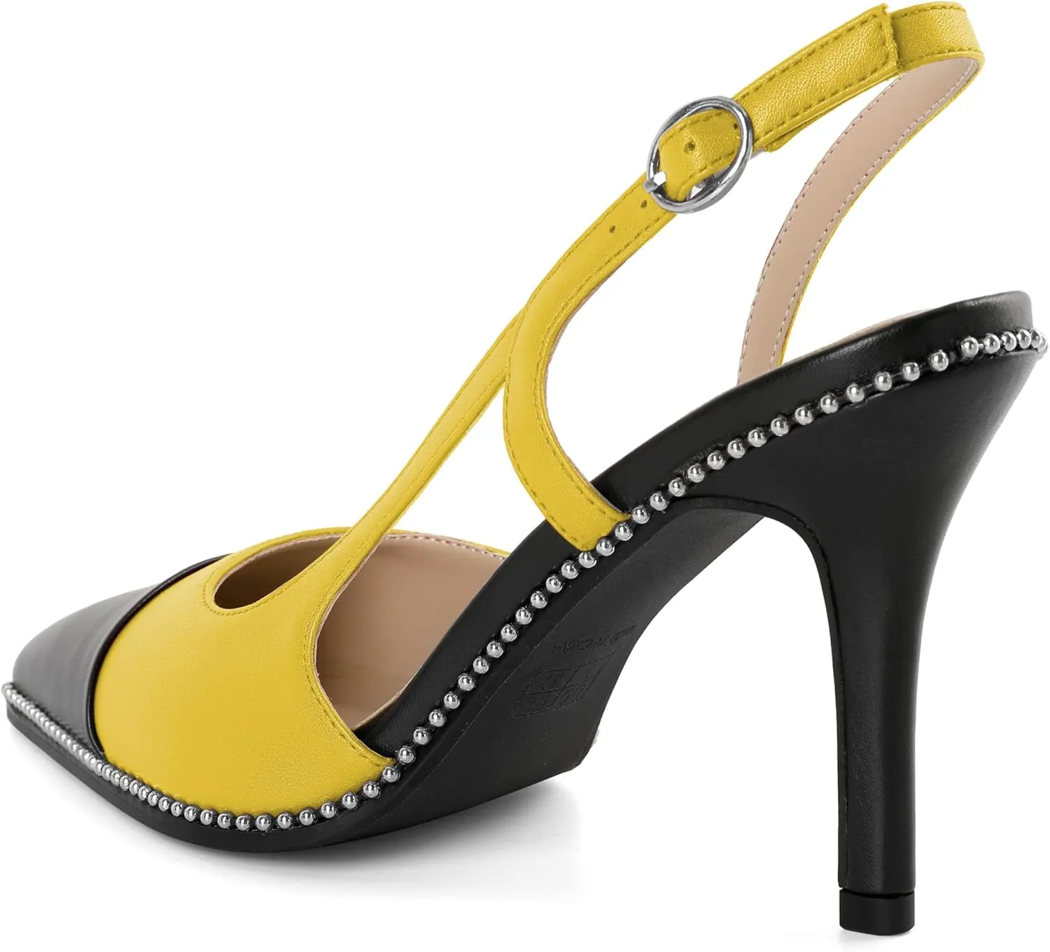 Mettesally Slingback Pumps 3 Inches Stilettos Sexy Evening Heels for Women Beaded