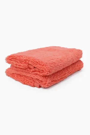 Microfiber Face Towel, 2 Pcs (Copper Smith) - 30 x 30 Cm (Orange)