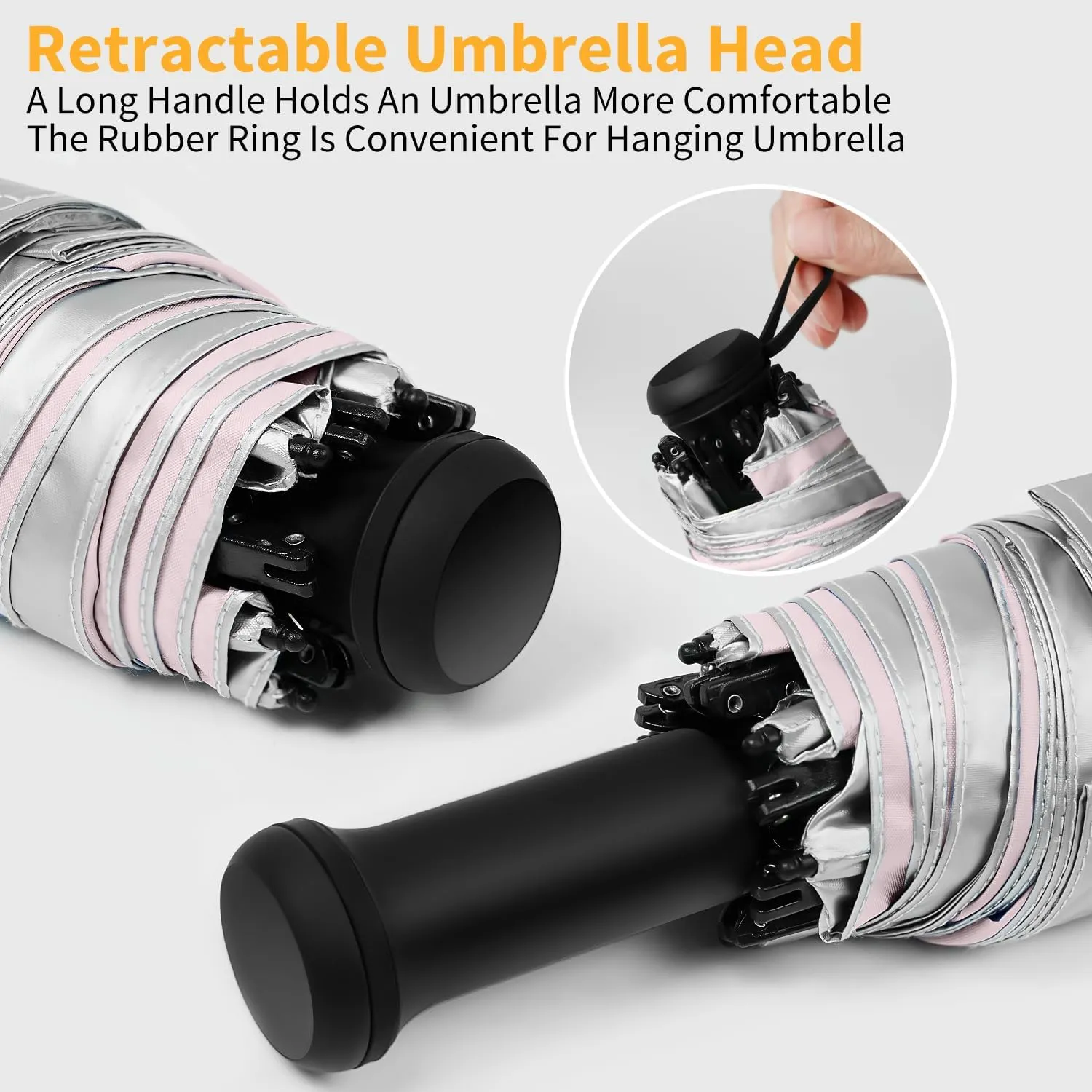 Mini Travel Umbrella - UPF 50  Sun Protection Compact Manual Open Small Sun Umbrella