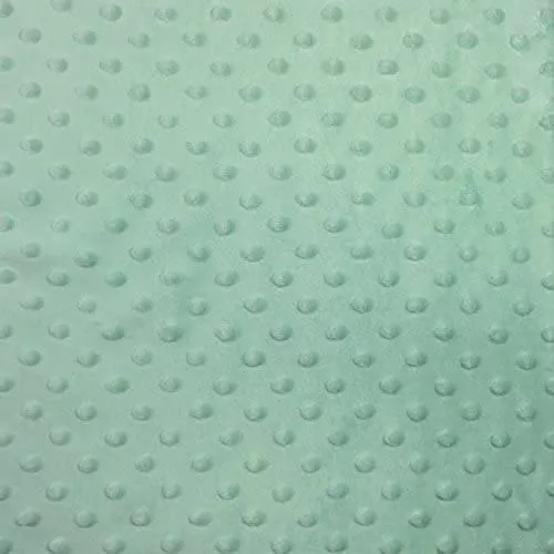Minky Dimple Dot Soft Cuddle Fabric (ICY Mint, 1 Yard)