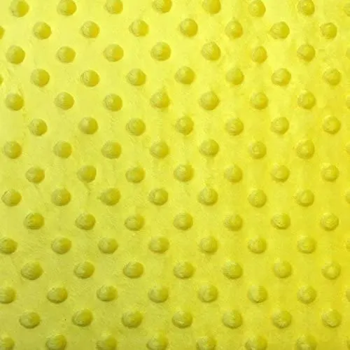 Minky Dimple Dot Soft Cuddle Fabric (Yellow, 1 Yard)