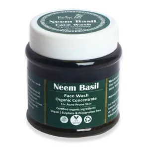 Neem Basil Face Wash Concentrate | Organic, Vegan & Cruelty Free | Sulphate & Paraben Free | 125g