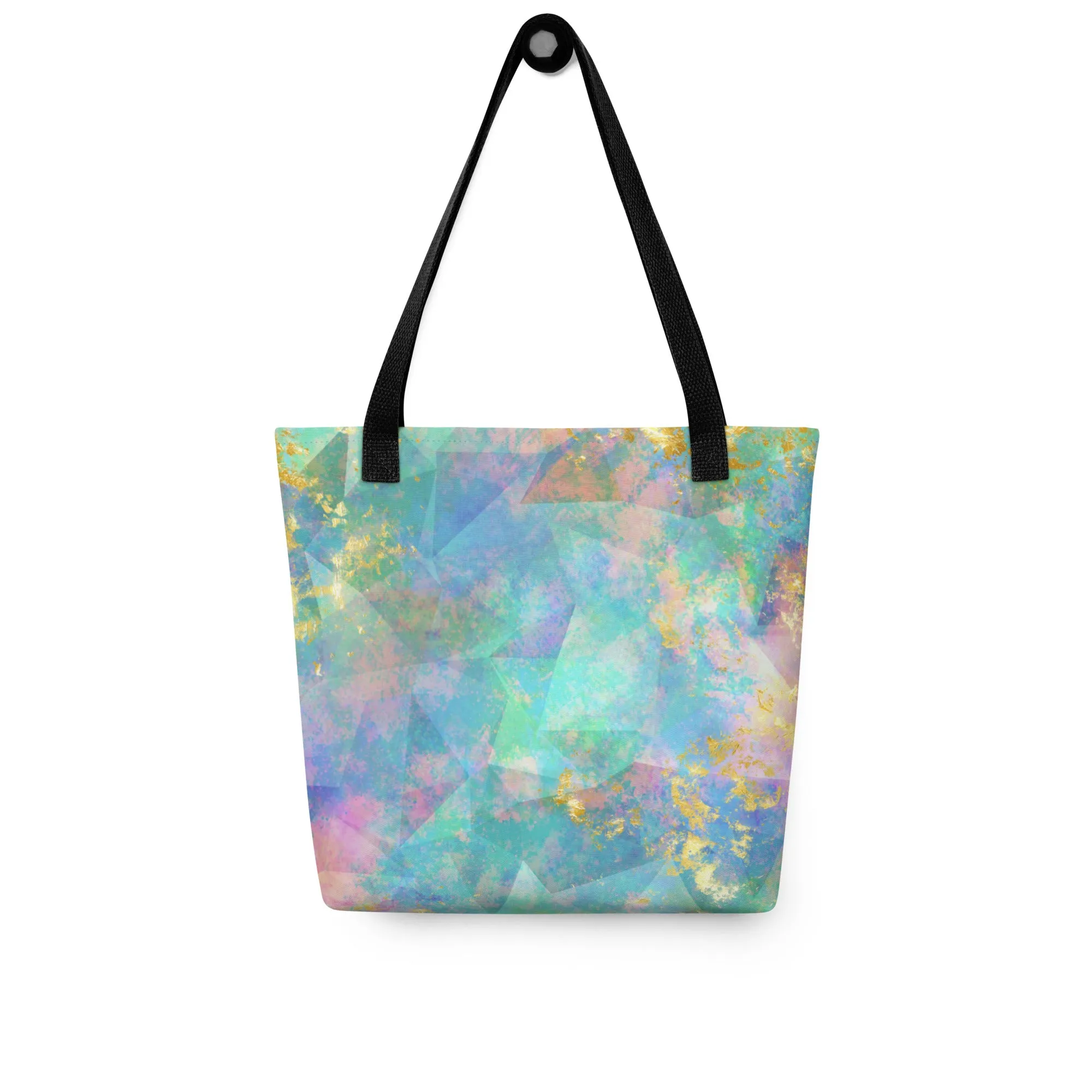 Neon  Fractal Geometric All Over Print Tote Bag