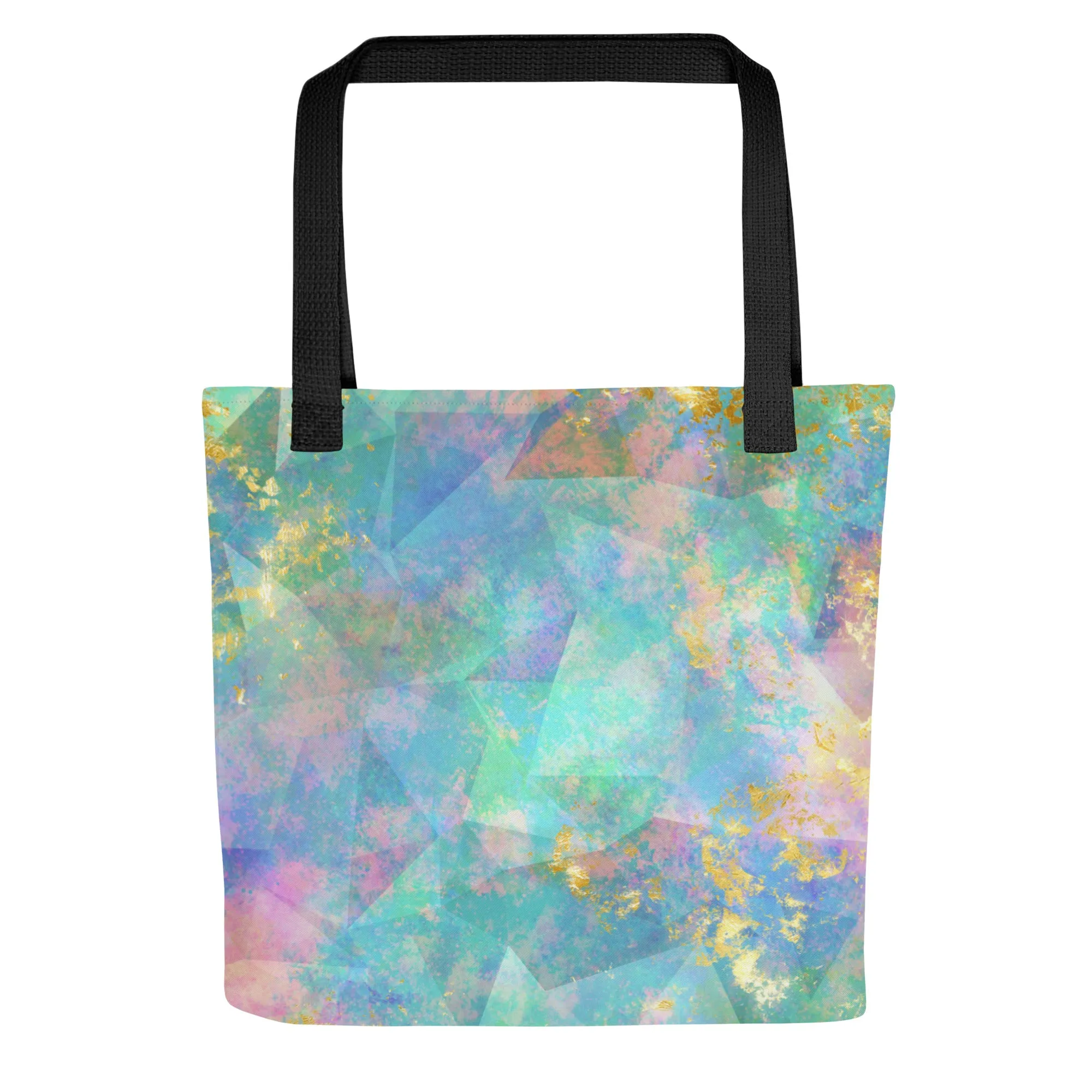 Neon  Fractal Geometric All Over Print Tote Bag