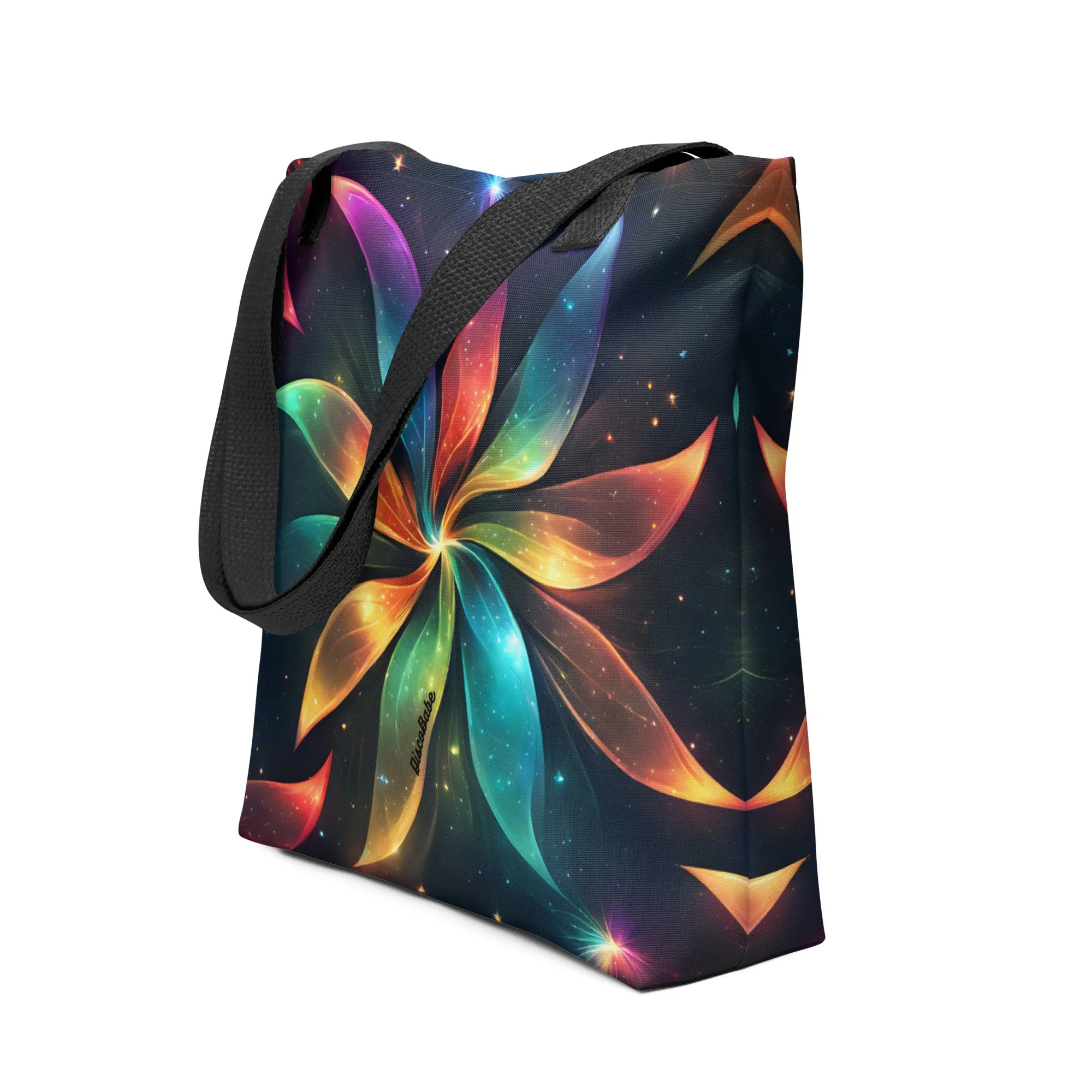 Neon Rainbow Pinwheel All Over Print Tote Bag
