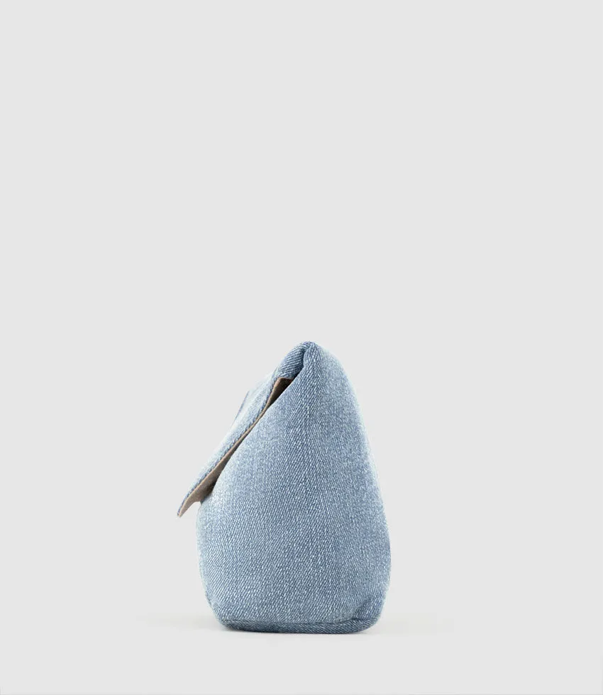 NERYS Envelope Clutch in Denim