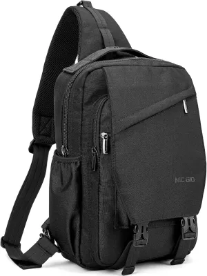 NICGID Sling Bag Backpack, 13.3'' 14.1'' Laptop Bag Crossbody Shoulder Chest Backpacks Travel Outdoors for Men Women