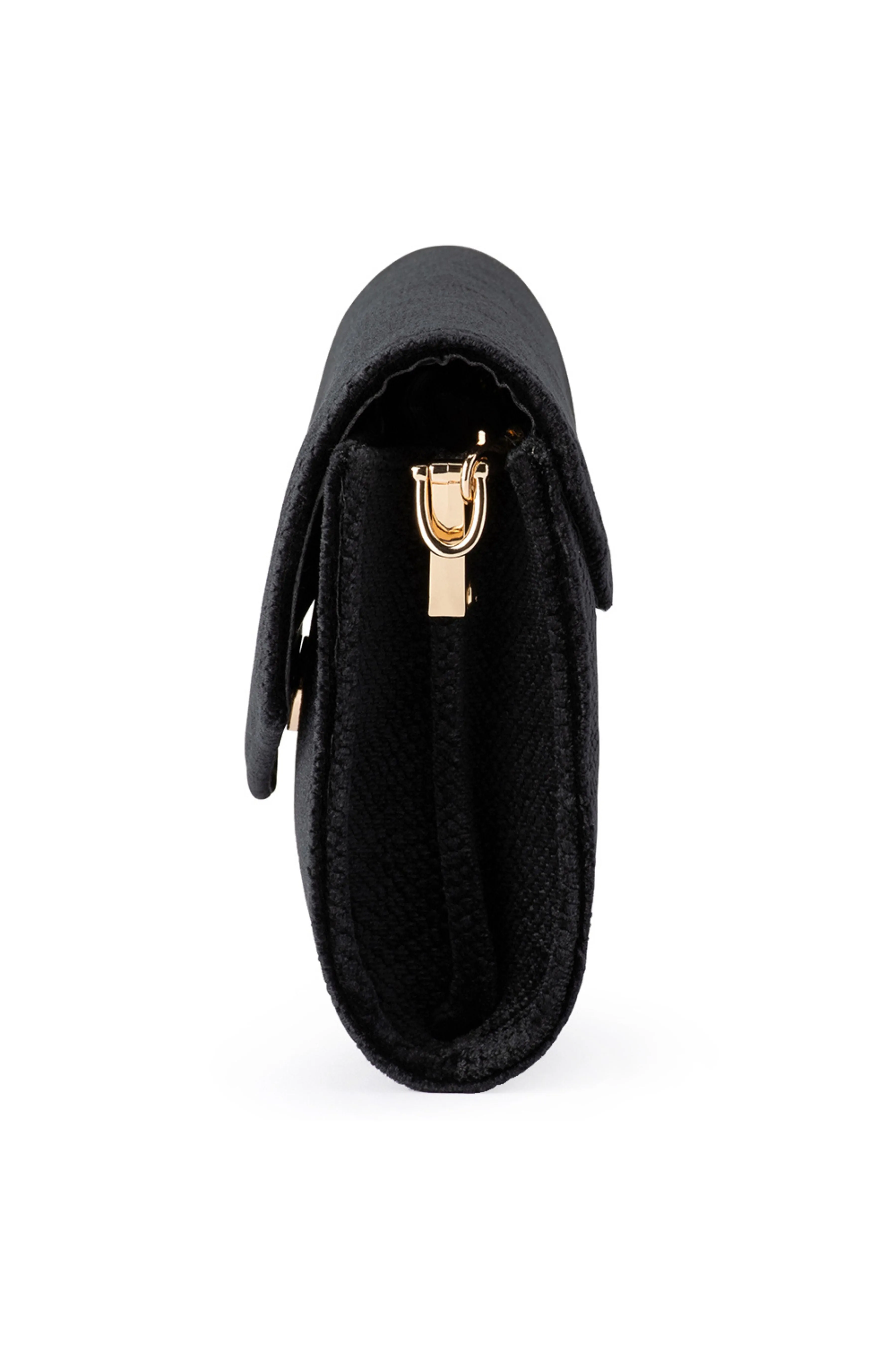 Nicoletta Velvet Envelope Clutch - Black