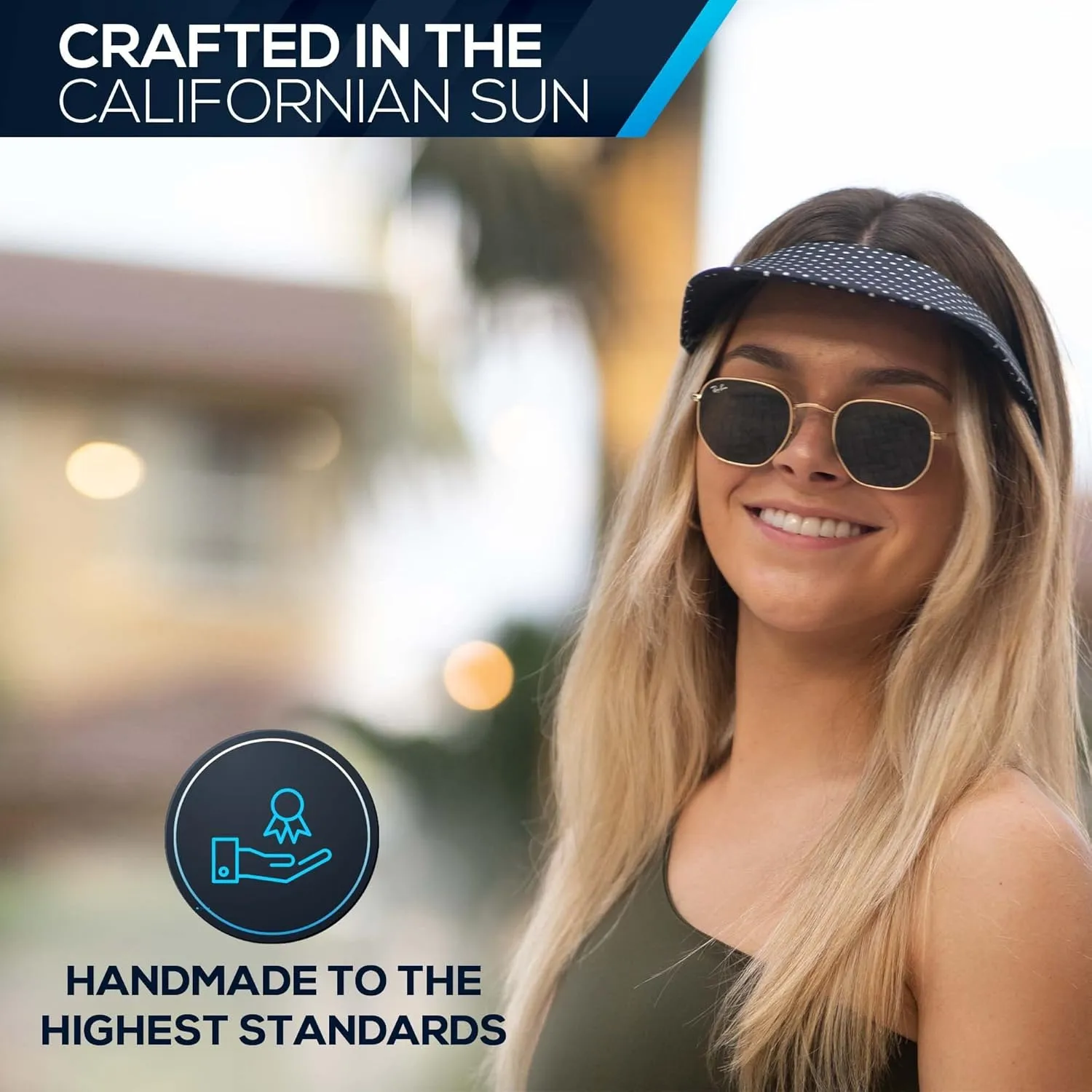 No Headache Sun Visor for Women | Stylish, Lightweight Square Brim Hat | Comfortable UV Protection for Golf, Tennis & Travel