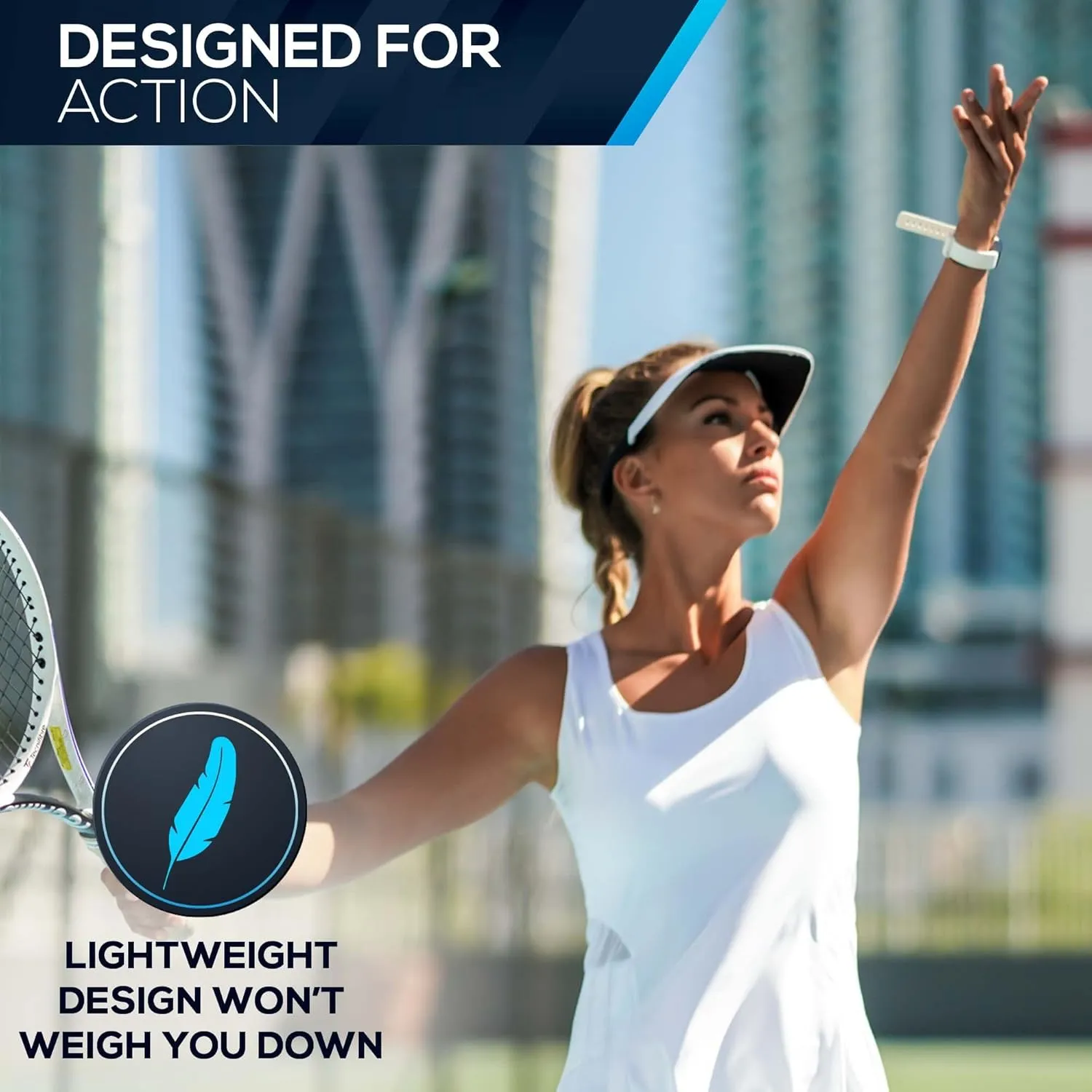 No Headache Sun Visor for Women | Stylish, Lightweight Square Brim Hat | Comfortable UV Protection for Golf, Tennis & Travel