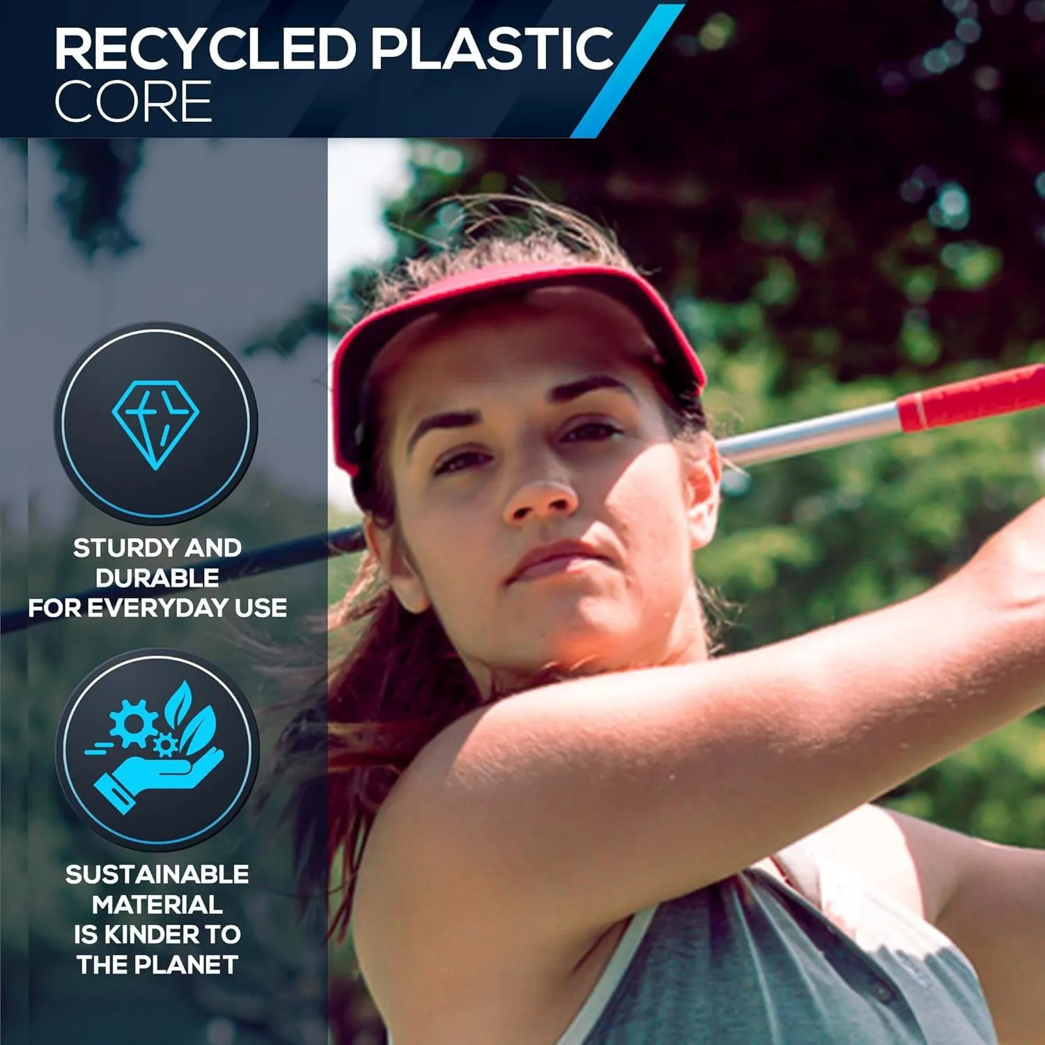 No Headache Sun Visor for Women | Stylish, Lightweight Square Brim Hat | Comfortable UV Protection for Golf, Tennis & Travel