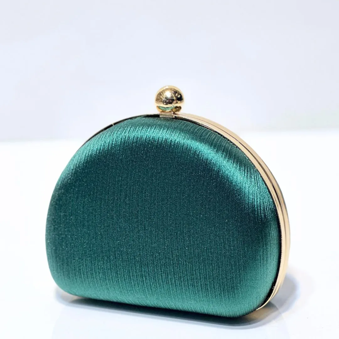 Noir Satin Clutch