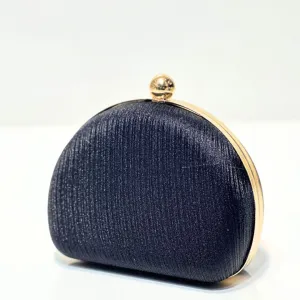 Noir Satin Clutch