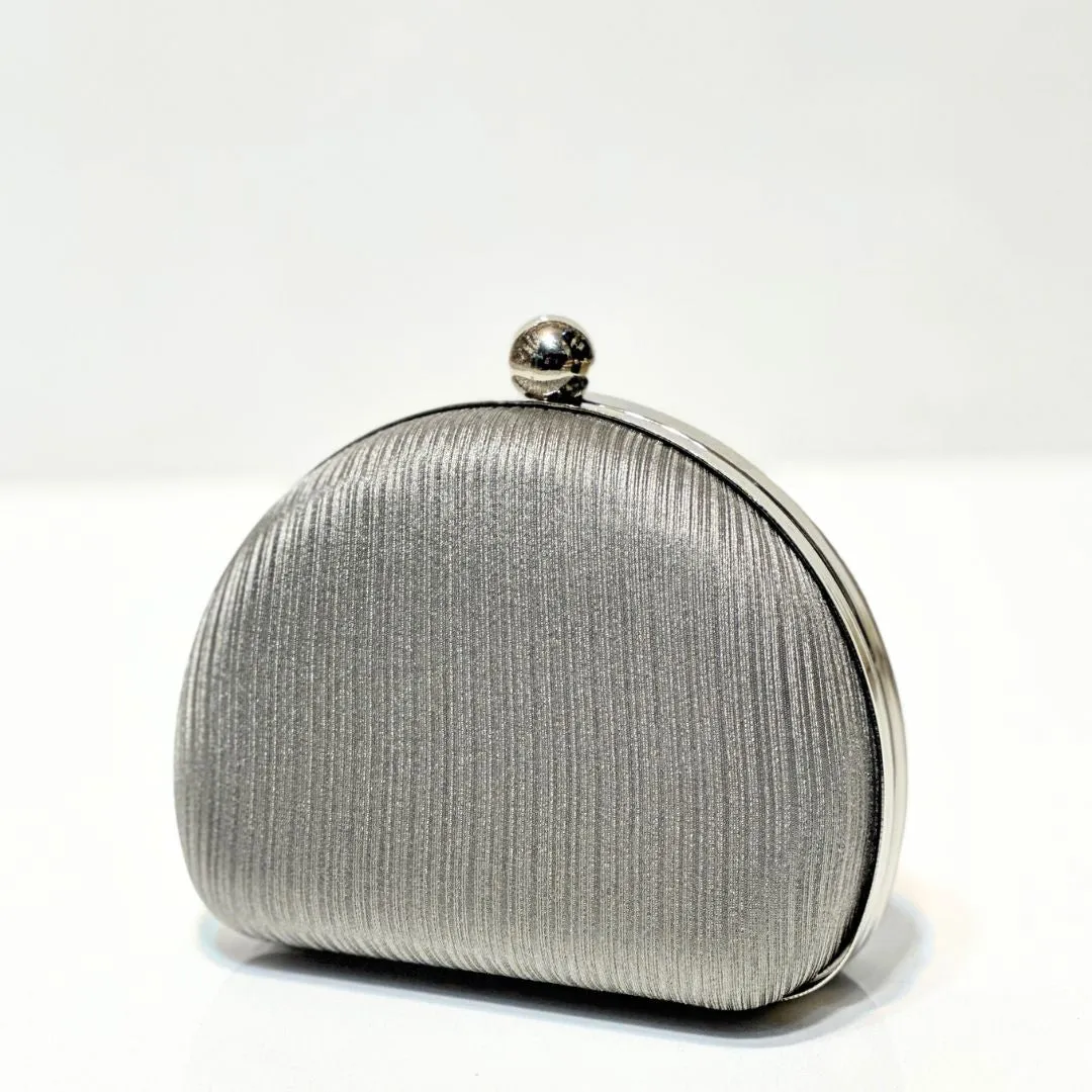 Noir Satin Clutch