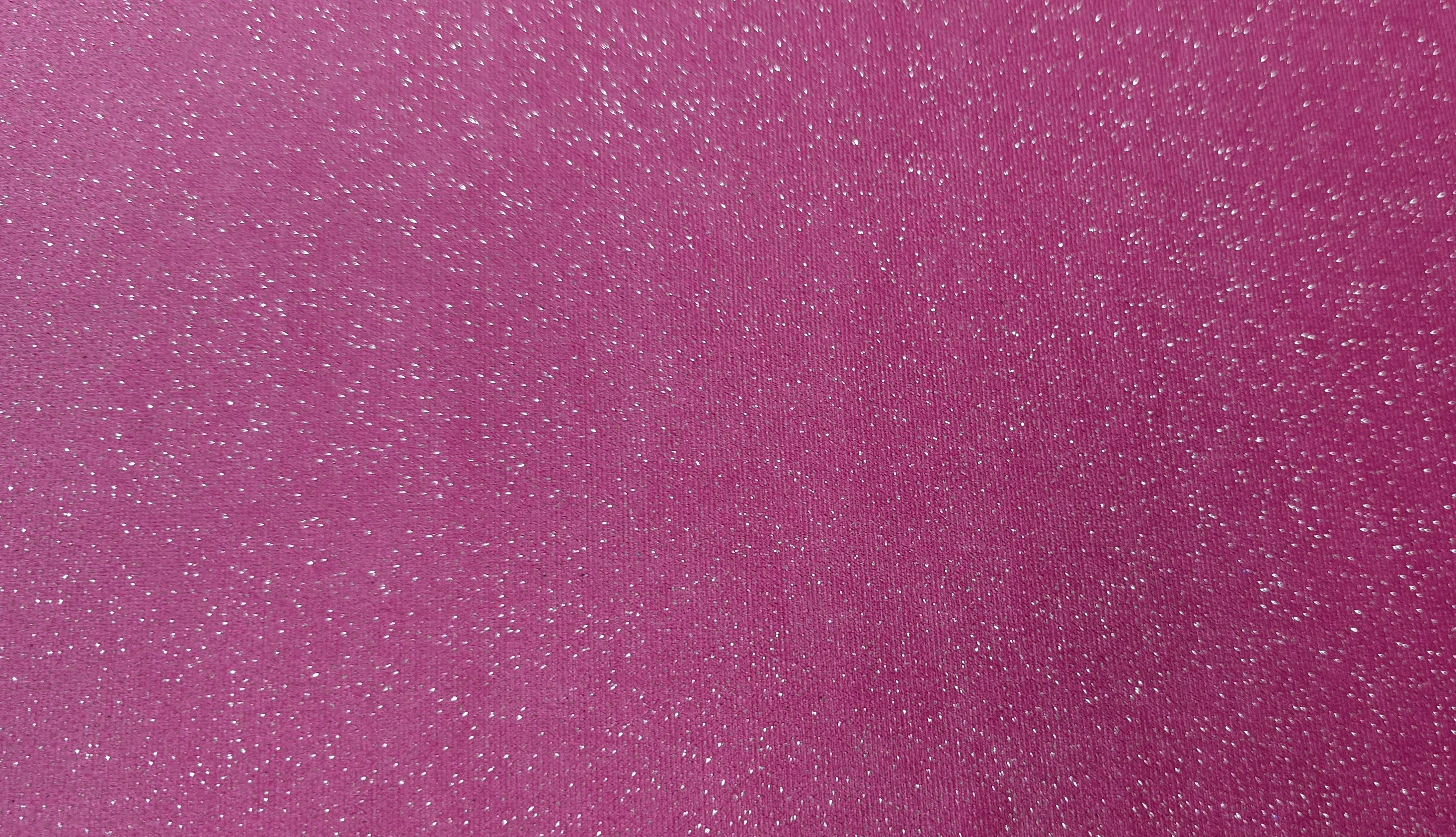 One Way Stretch Velvet Glitter Hot Pink