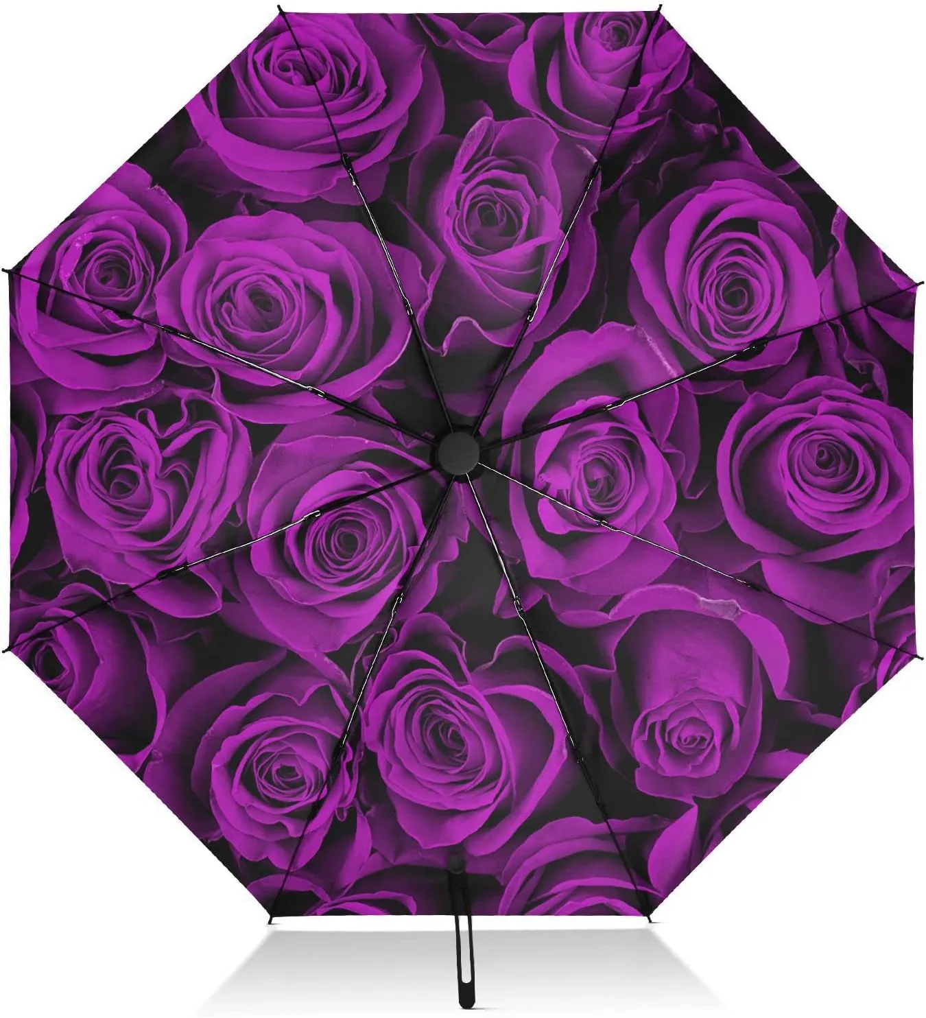 Oyihfvs Automatic Umbrella, Folding Umbrella Reinforced Anti-UV Sun rain Auto Open/Close