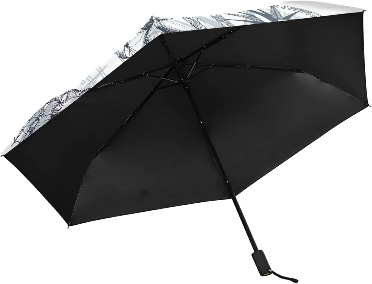 Oyihfvs Parasol Folding Umbrella, Reinforced Windproof Waterproof, Portable Compact Anti-UV Sun Rain Protection for Travel Outdoor