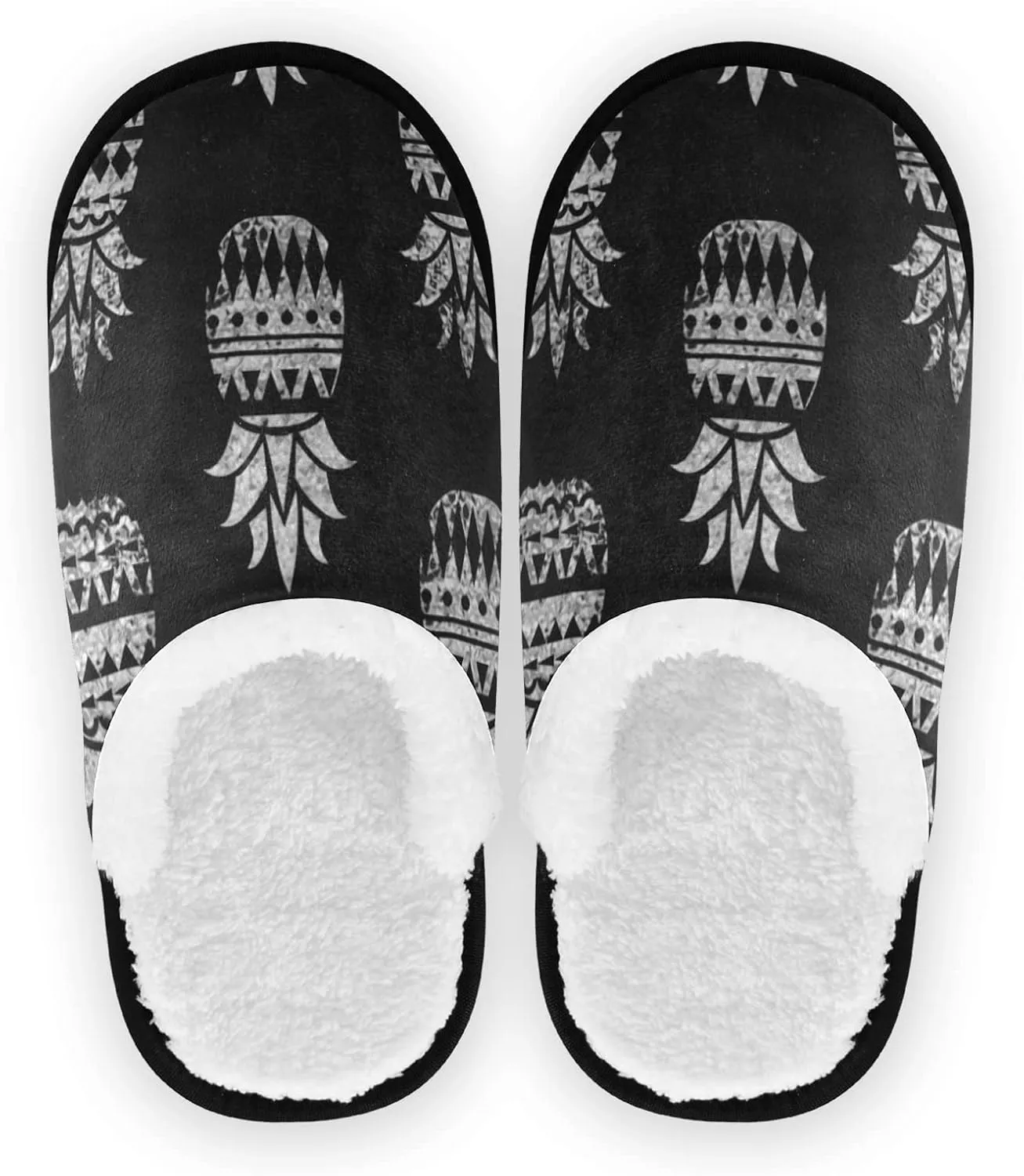 Oyihfvs Unisex Slippers Fuzzy Feet Plush Cotton Slippers Anti-Slip Warm House Shoes M/L