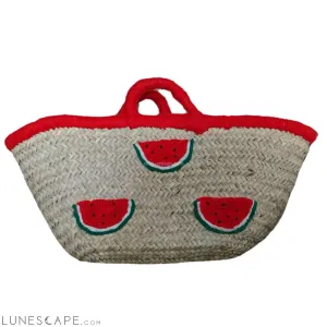 Panier Cactus Top Handle Woven Raffia Handmade Tote Shopping Bag