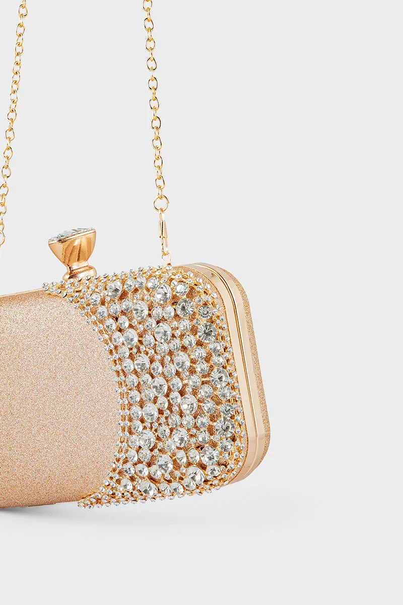 Party Wear Clutch BK4088-Rose Gold