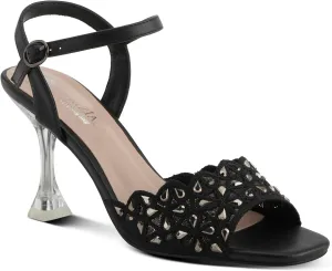PATRIZIA Women's KAYLEIGH Buckle Heels - Lace Upper, Crystal Accents, Elegant Design