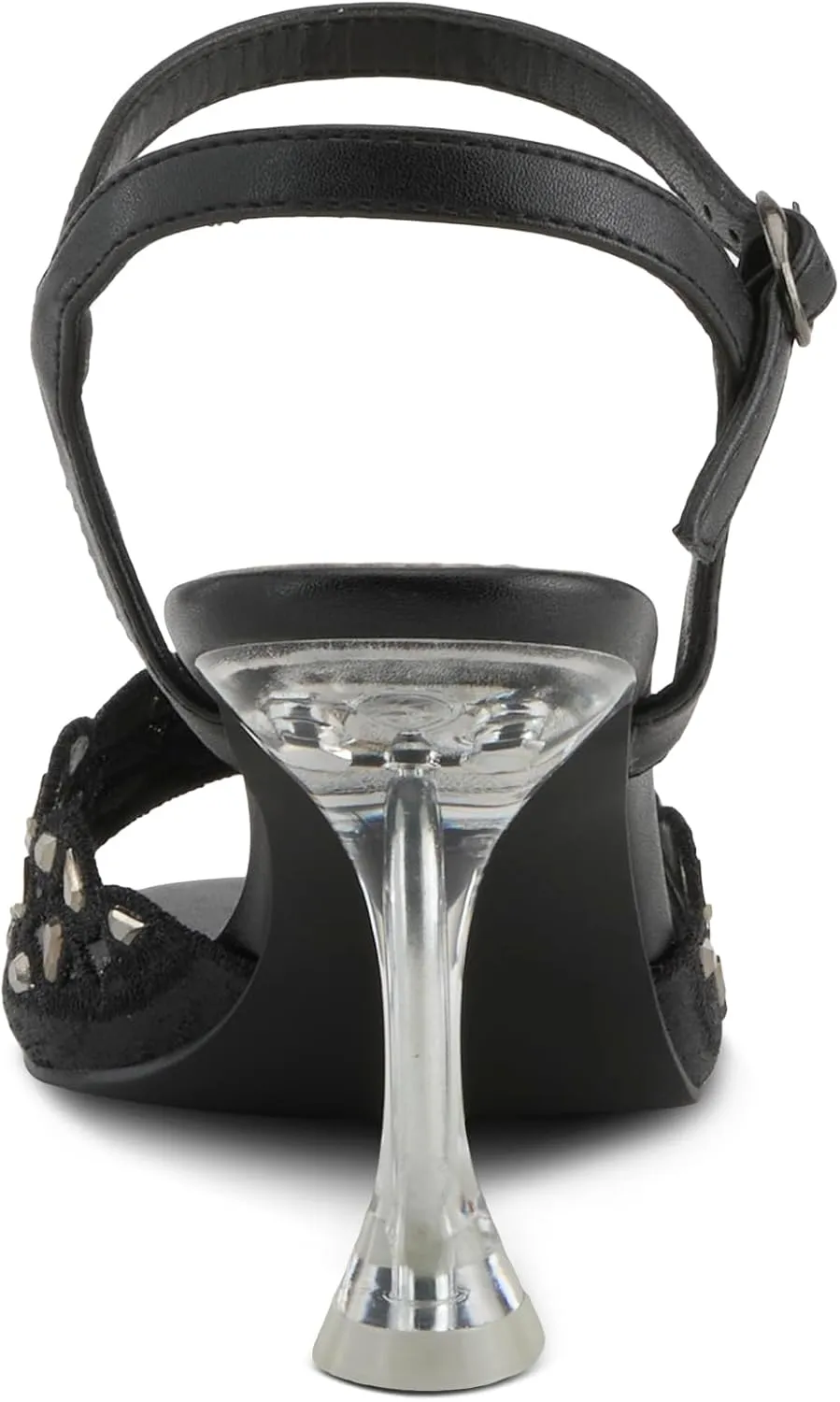 PATRIZIA Women's KAYLEIGH Buckle Heels - Lace Upper, Crystal Accents, Elegant Design